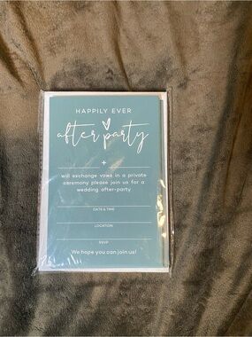Happily Ever After Party Invitation Cards - Teal